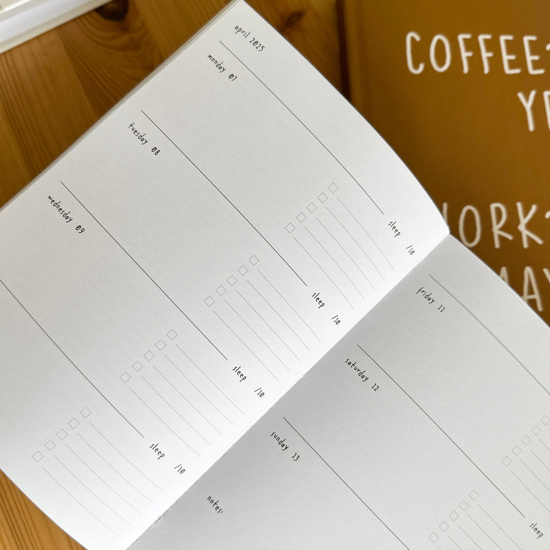 weekly 2025 planner new year - more coffee