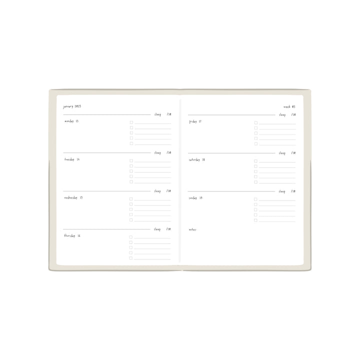 weekly 2025 planner new year - more coffee